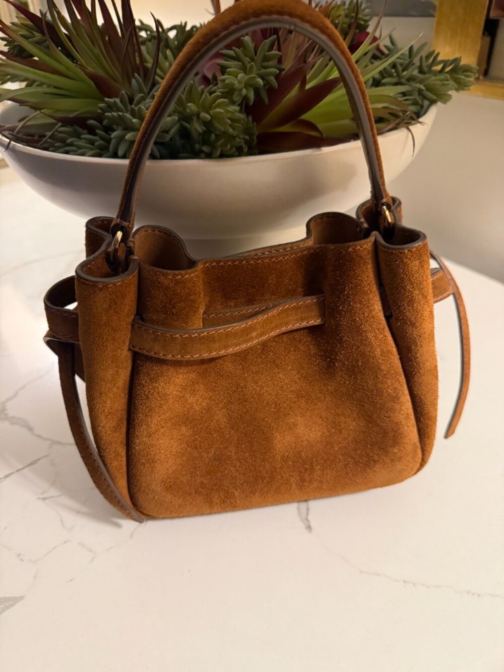 Mini Romy Suede Bucket Bag - Picture 4 of 7